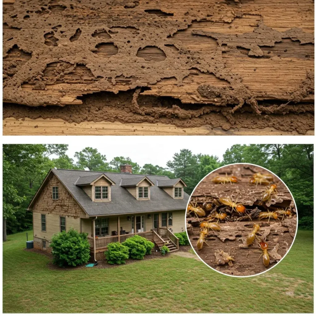 Termite damage in Kansas City home structure